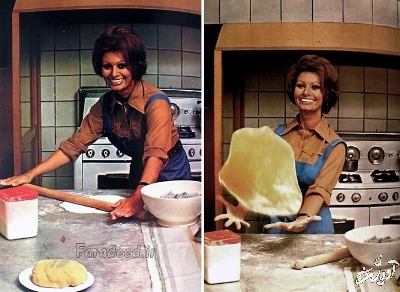 تصاویر/ سوفیا لورن در حال آشپزی!